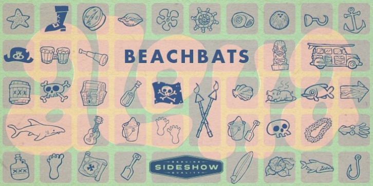 Beachbats font preview