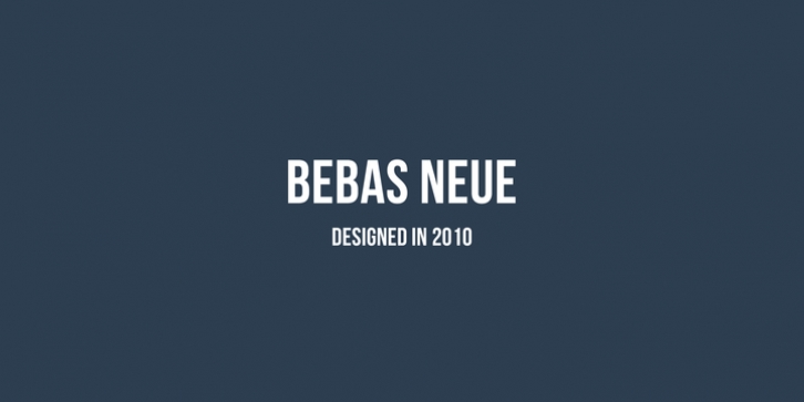 Bebas Neue font preview