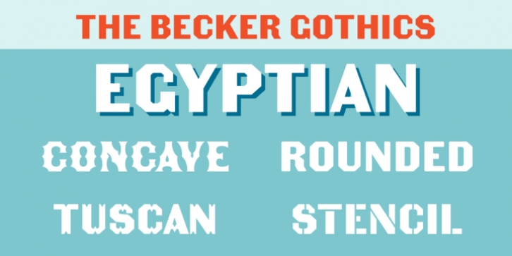 Becker Gothics font preview