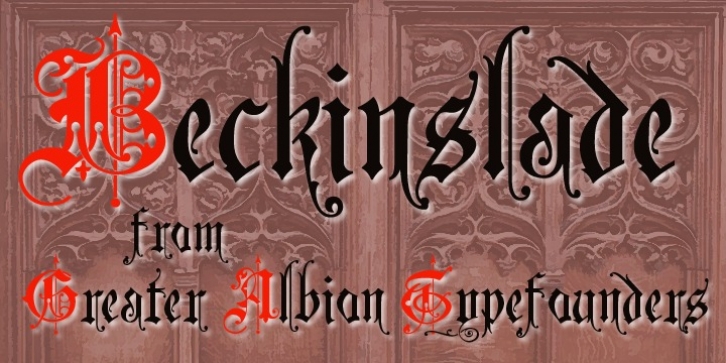 Beckinslade font preview