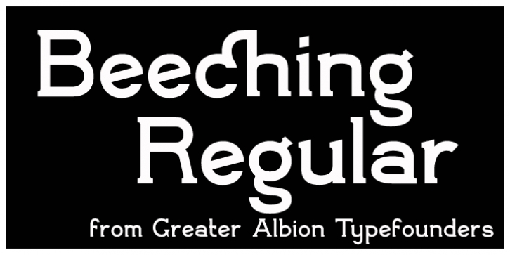 Beeching font preview