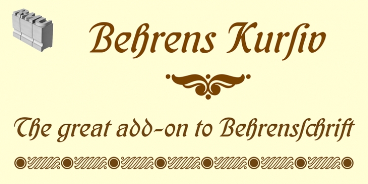 Behrens Kursiv font preview