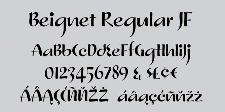 Beignet JF font preview