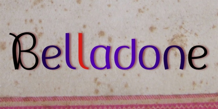 Belladone font preview