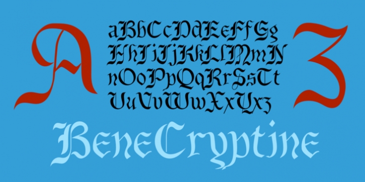 BeneCryptine font preview