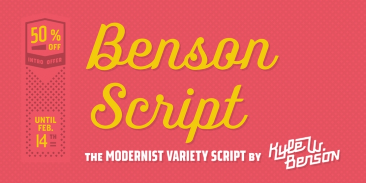 Benson Script font preview