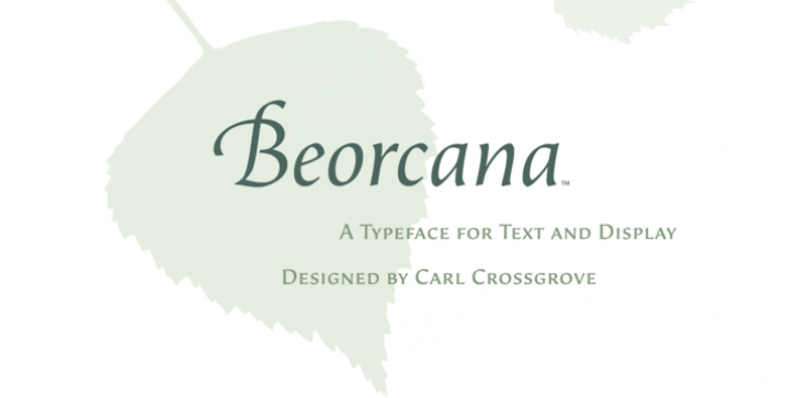 Beorcana Std font preview