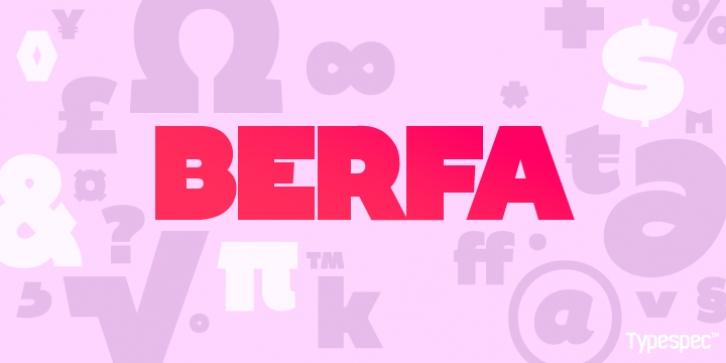 Berfa font preview