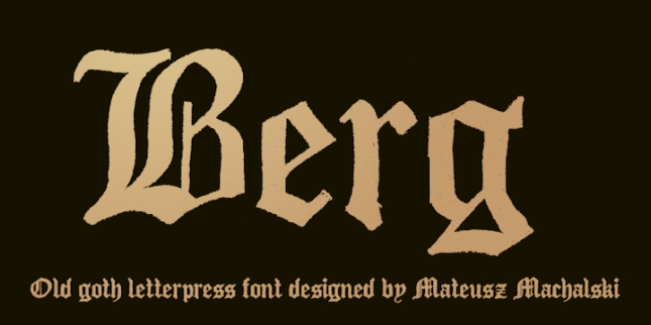 Berg font preview