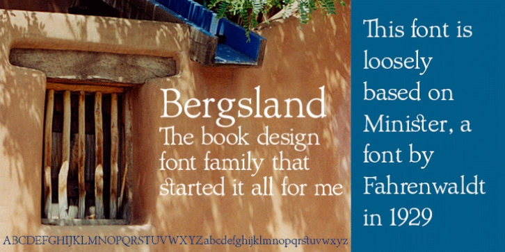 Bergsland Pro font preview