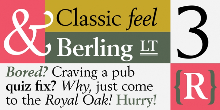 Berling font preview