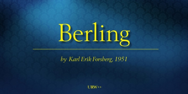 Berling font preview