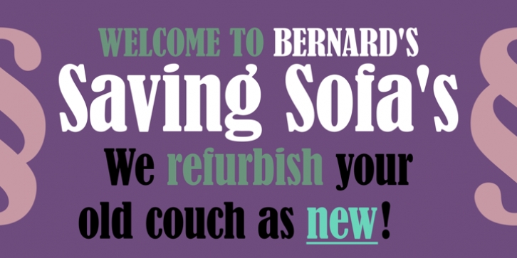 Bernard Condensed font preview