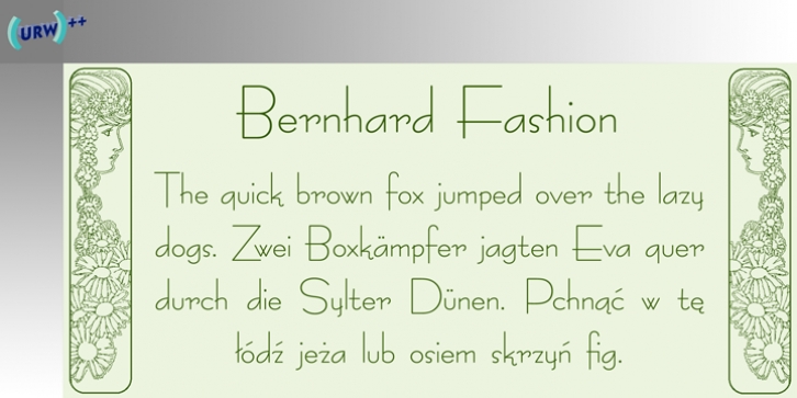 Bernhard Fashion font preview
