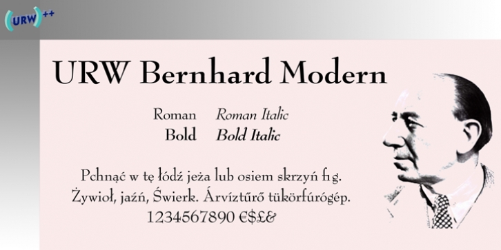 Bernhard Modern font preview