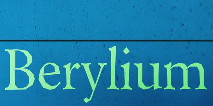 Berylium font preview