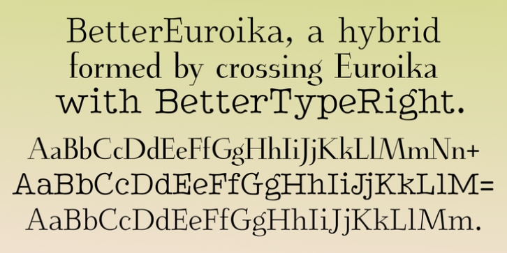 BetterEuroika font preview