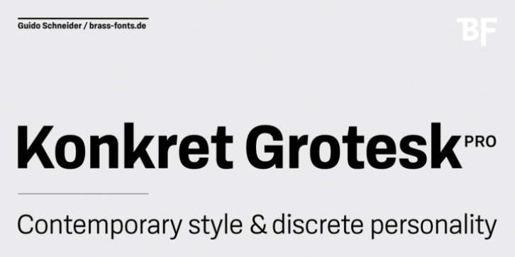 BF Konkret Grotesk Pro font preview