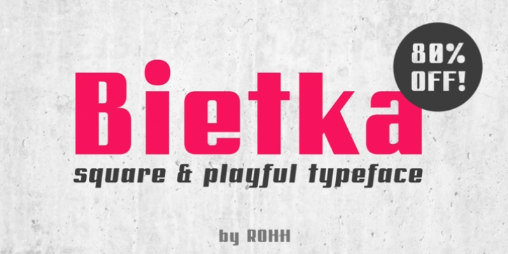 Bietka font preview