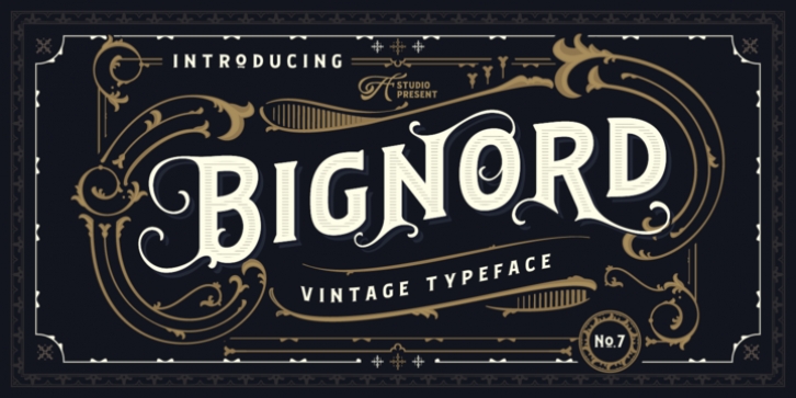 Bignord Vintage font preview