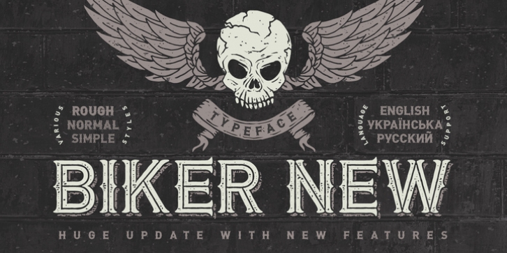 Biker New font preview