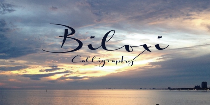 Biloxi Calligraphy font preview