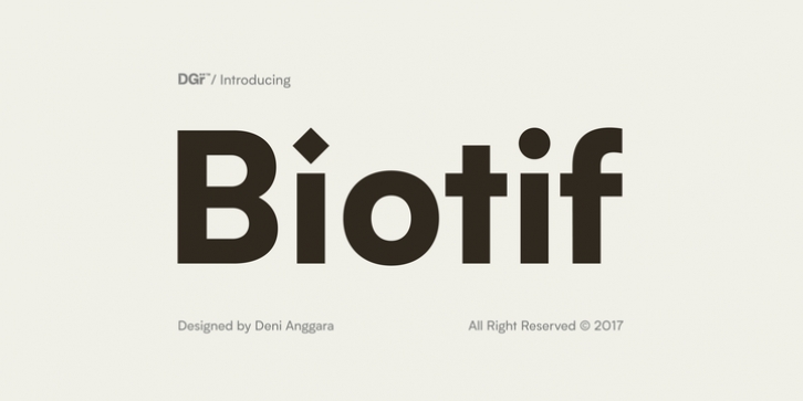 Biotif font preview