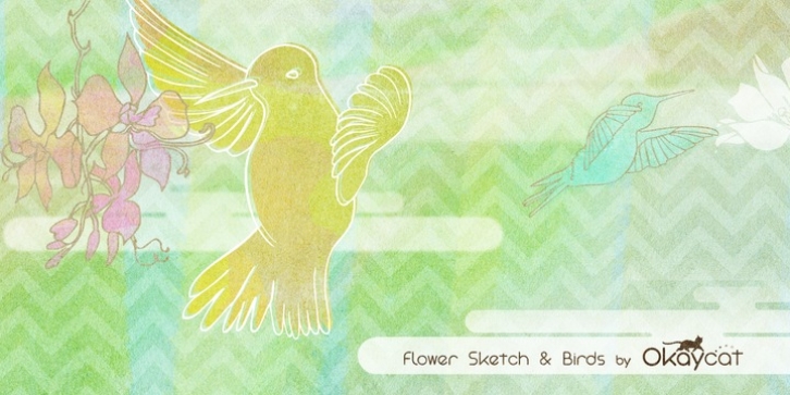 Birds font preview