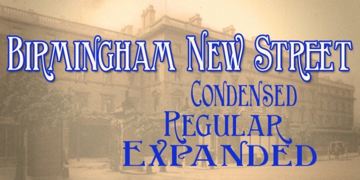 Birmingham New Street font preview
