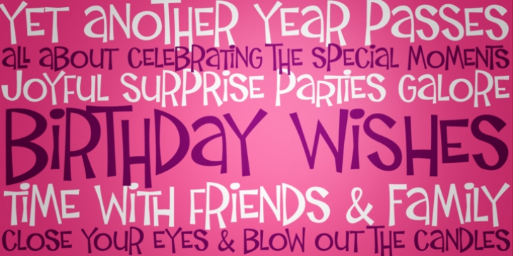 Birthday Wish PB font preview