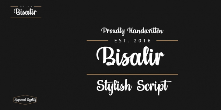 Bisalir font preview