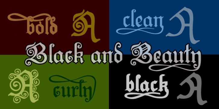 Black And Beauty font preview