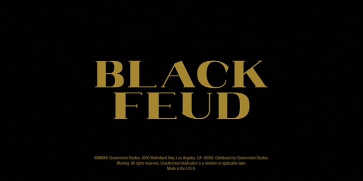 Black Feud font preview