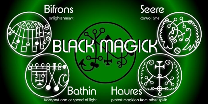 Black Magick font preview