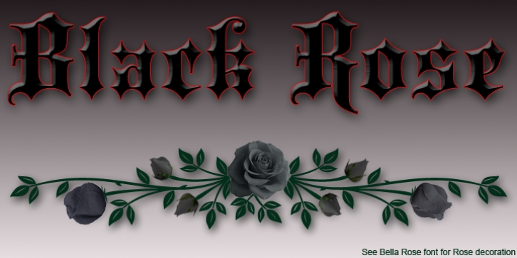 Black Rose font preview