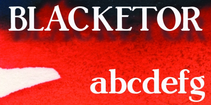 Blacketor font preview
