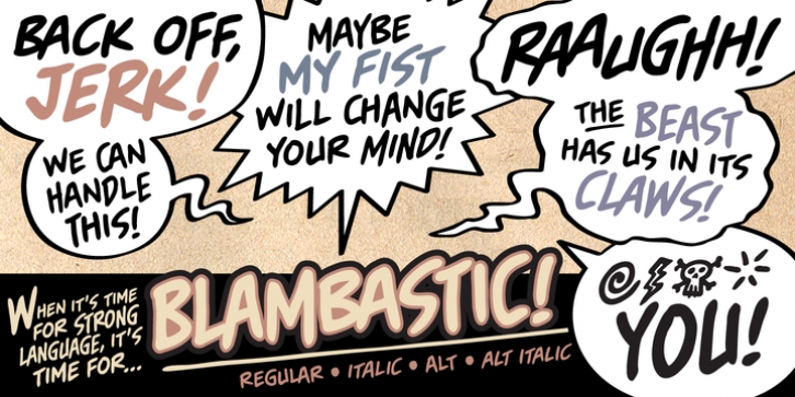 Blambastic BB font preview