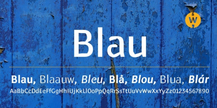 Blau font preview