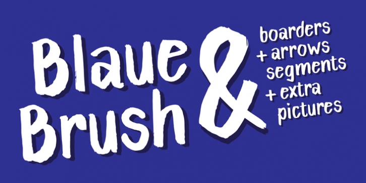 Blaue Brush font preview