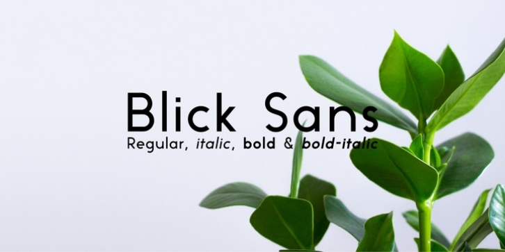 Blick Sans font preview