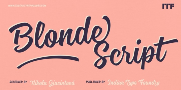 Blonde Script font preview