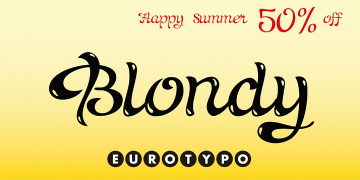Blondy font preview