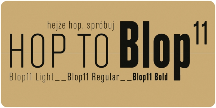 Blop11 font preview