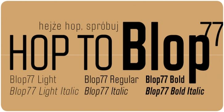 Blop77 font preview