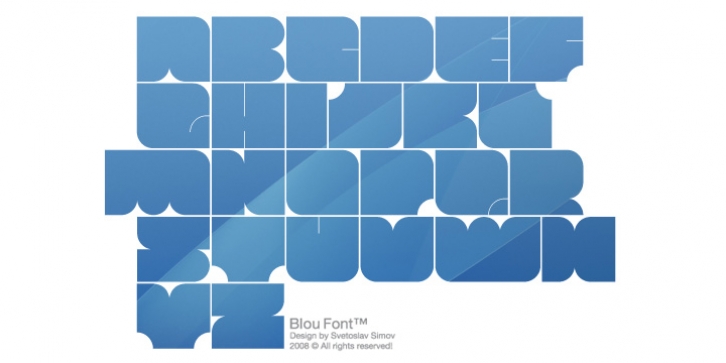 Blou font preview