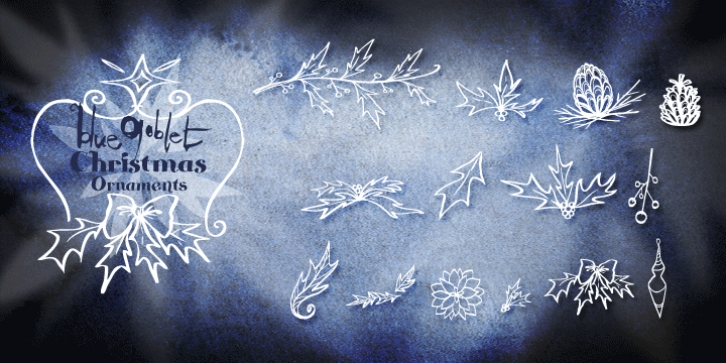 Blue Goblet Christmas Ornaments font preview