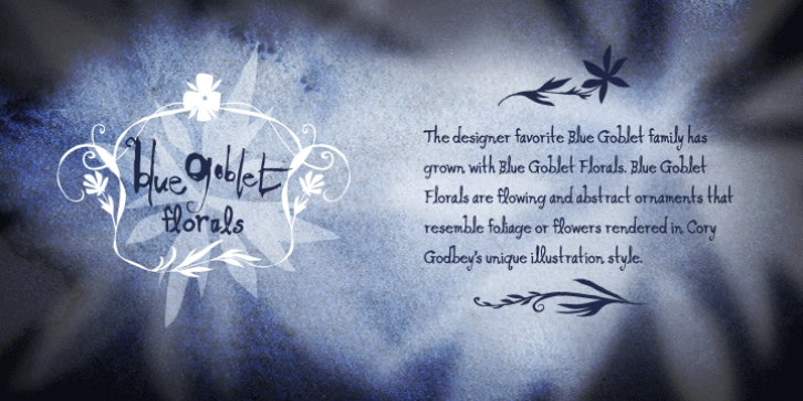 Blue Goblet Florals font preview