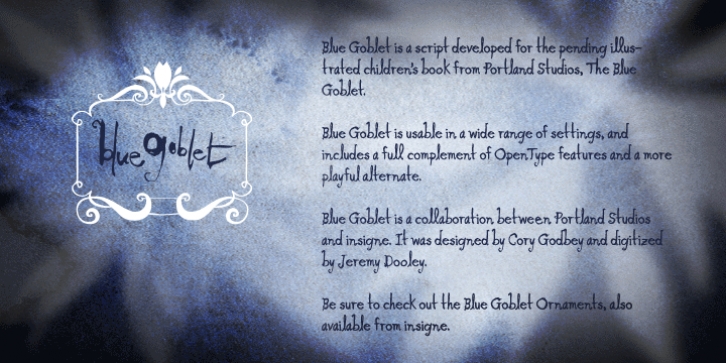 Blue Goblet font preview