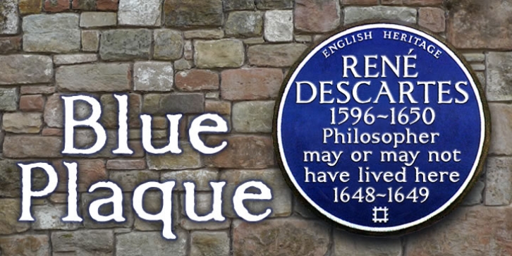 Blue Plaque font preview