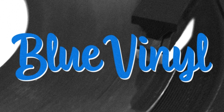 Blue Vinyl font preview